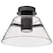 Nuvo Edmond, 14 Inch LED Semi Flush, Matte Black with Clear Glass 62/2063 - alternate 1